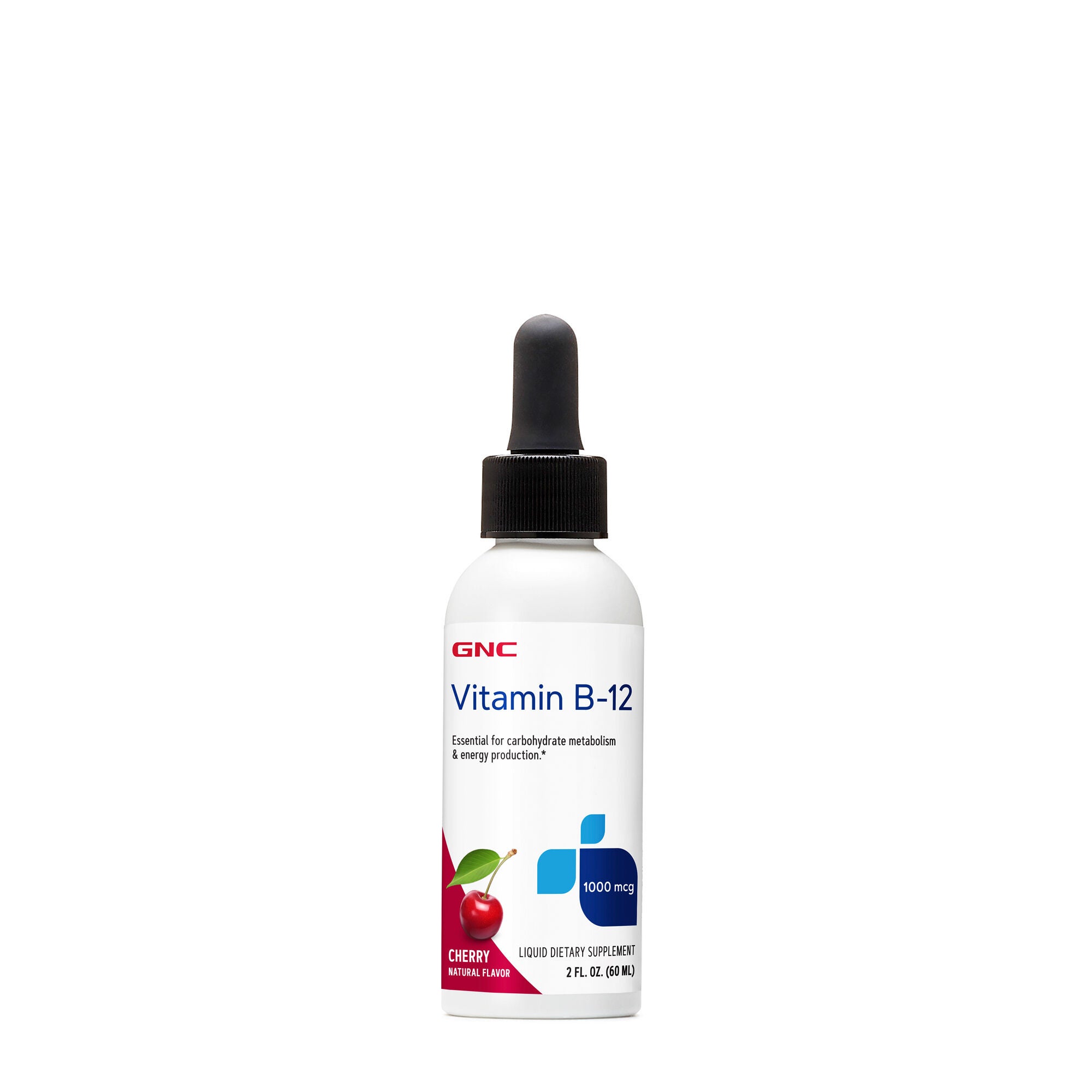 GNC Vitamin B-12 1000 Mcg - Cherry 2 Oz. (60 Servings)